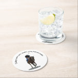 Galloping Thoroughbred Horse Paper Coaster<br><div class="desc">Galloping Thoroughbred Horse And Rider,  Paper Coaster. Digital Art. Spirited Thoroughbred and his rider in morning workout. Show how proud you are of the horse work you do. Wording,   "Riding never gets easier,  you just get better". Fully customisable.</div>