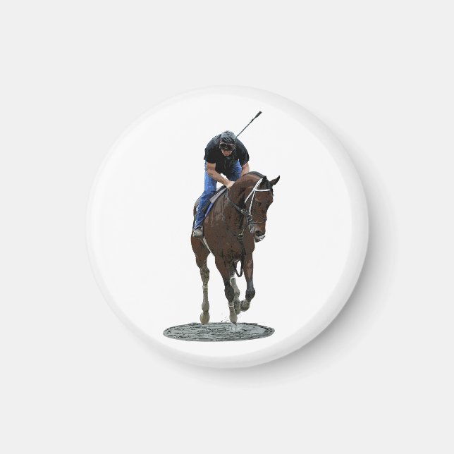 Galloping Thoroughbred Horse Solid Magnet (Front)