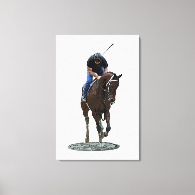 Galloping Thoroughbred Horse Stretch Canvas Print (Front)