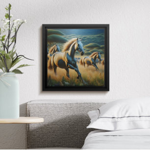 Galloping Through the Meadow Poster