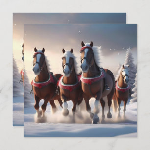 Galloping Through the Snow: Santa’s Magical Horses Invitation