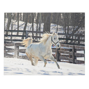Galloping White Horse Notepad