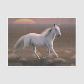 Galloping White Horse Tissue Paper