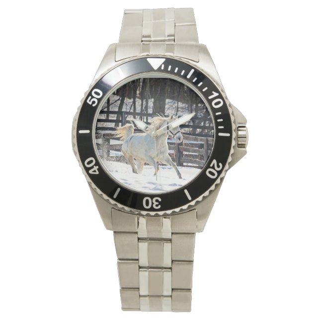 Galloping White Horse Watch (Front)