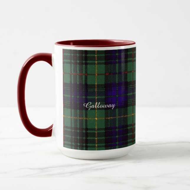 Galloway clan Plaid Scottish kilt tartan Mug (Left)