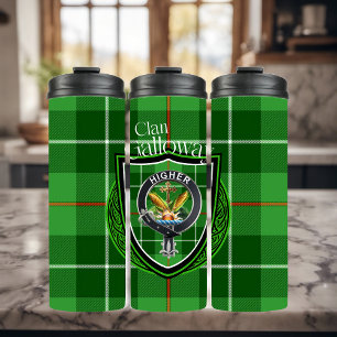 Galloway Scottish Clan Tartan & Crest Thermal Tumbler
