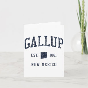 Gallup Nm Jn1 Vintage Athletic Blue Design  Card