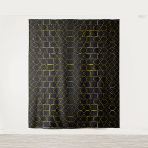 Galmourous Golden Geometric pattern Tapestry