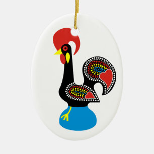 Galo de Barcelos Ceramic Tree Decoration