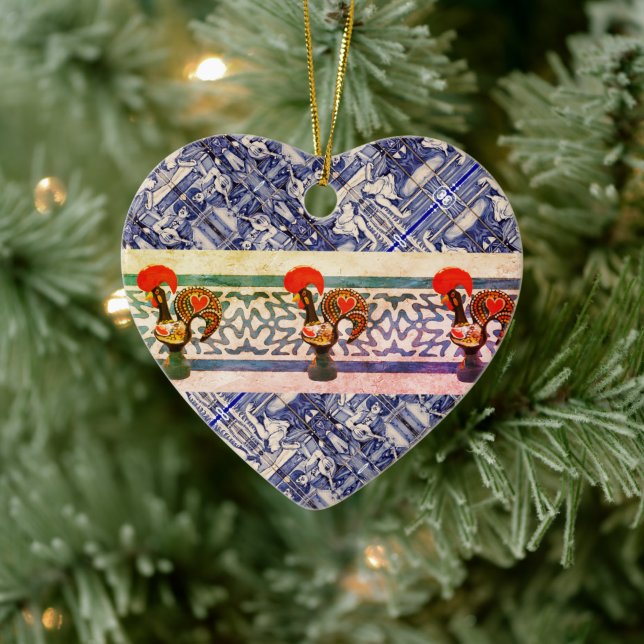 Galo de Barcelos, Portugal Ceramic Tree Decoration (Tree)