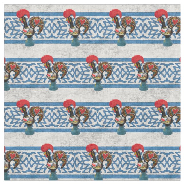 Galo de Barcelos, Portugal Fabric (Close Up)
