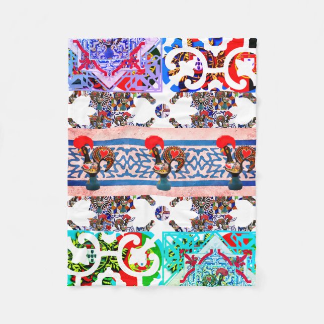 Galo de Barcelos, Portugal Fleece Blanket (Front)