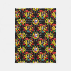 Galo de Barcelos, Portugal Fleece Blanket