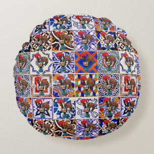 Galo de Barcelos, Portugal Round Cushion