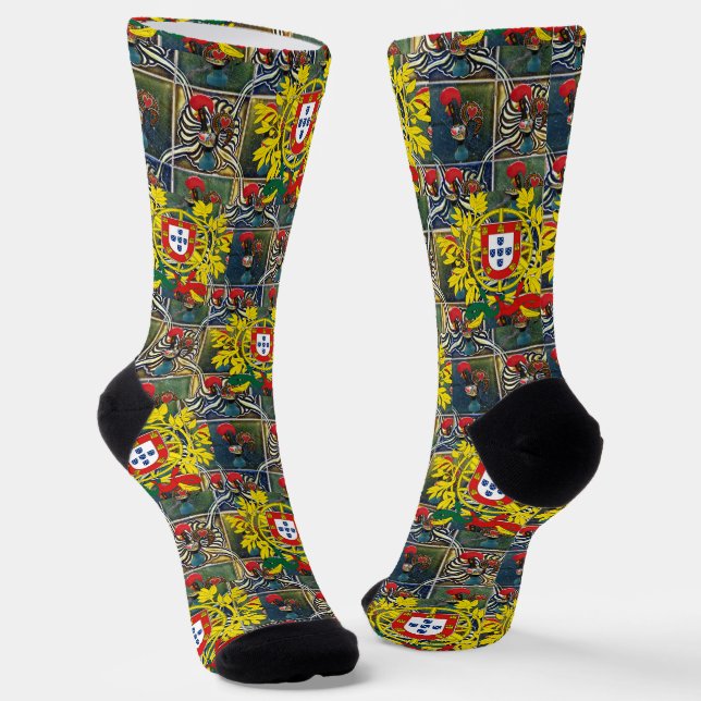 Galo de Barcelos, Portugal Socks (Angled)