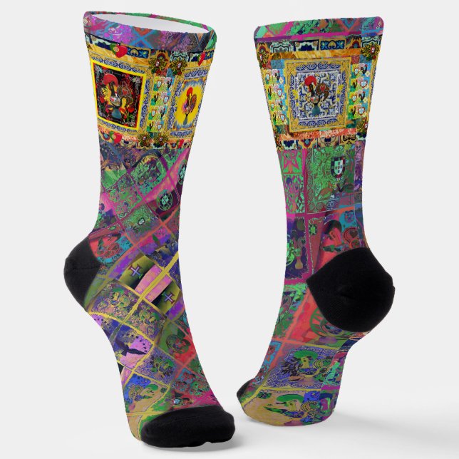 Galo de Barcelos, Portugal Socks (Angled)