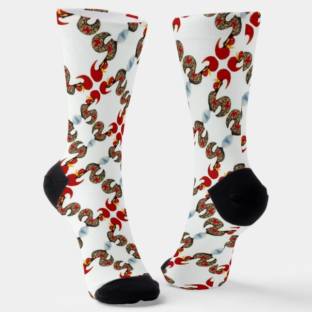 Galo de Barcelos, Portugal Socks (Angled)
