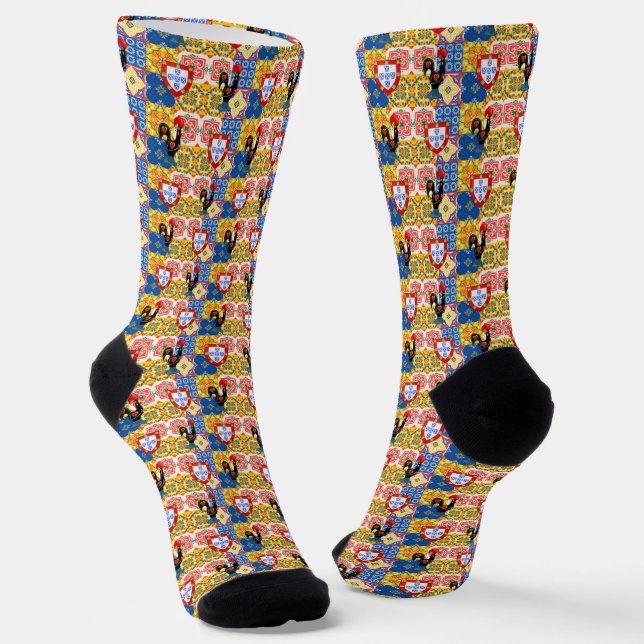 Galo de Barcelos, Portugal Socks (Angled)