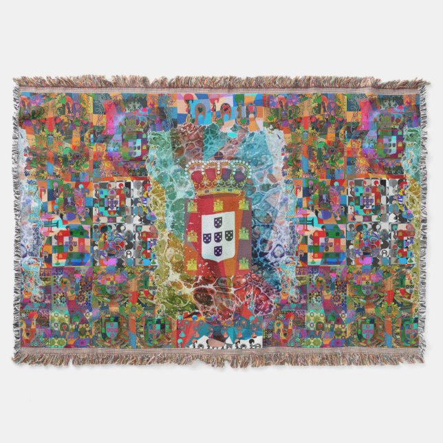Galo de Barcelos, Portugal Throw Blanket (Front)