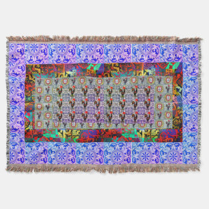 Galo de Barcelos, Portugal Throw Blanket