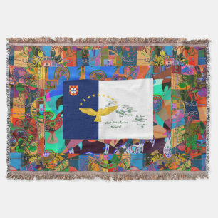 Galo de Barcelos, Portugal Throw Blanket
