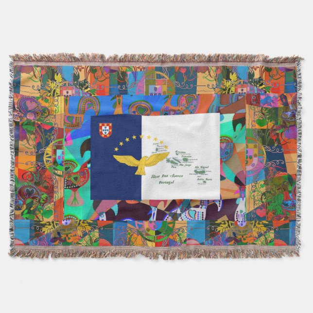 Galo de Barcelos, Portugal Throw Blanket (Front)