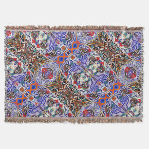 Galo de Barcelos, Portugal Throw Blanket