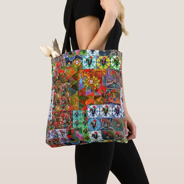 Galo de Barcelos, Portugal Tote Bag (Close Up)