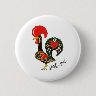 Galo de Barcelos Portuguese Rooster 6 Cm Round Badge