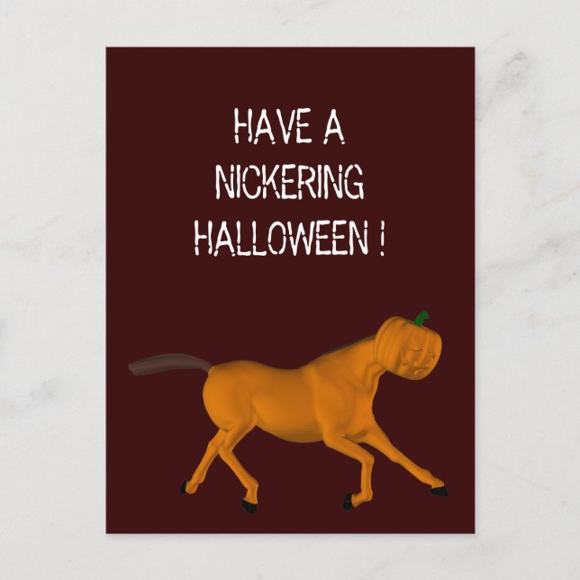 Galopping Halloween Horse Postcard (Front)