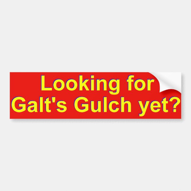 Galt's Gulch bumper sticker (Front)