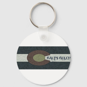 Galt's Gulch - Red White and Blue Combo Design Key Ring