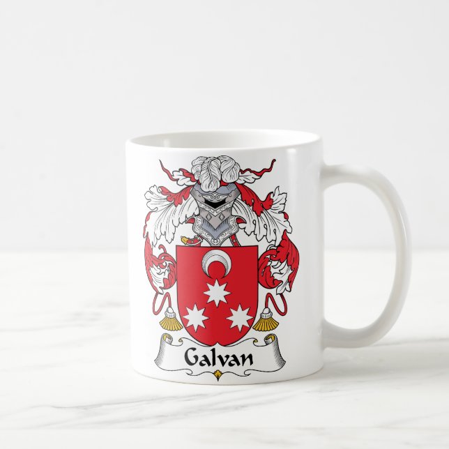 Galvan Family Crest Coffee Mug (Right)