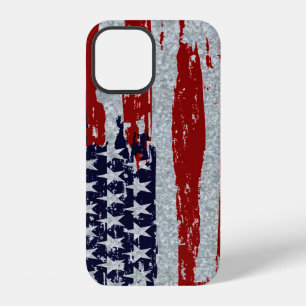 Galvanised metal look and flag iPhone 12 case