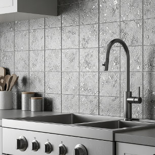 Galvanised metal look tile