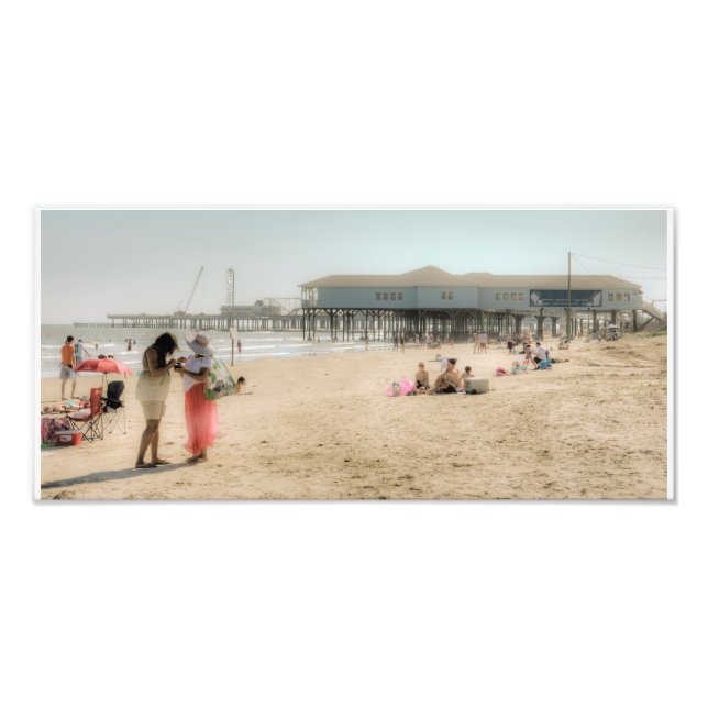 Galveston Beach Photo Print (Front)
