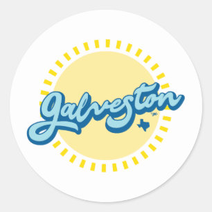 Galveston Island Texas Classic Round Sticker