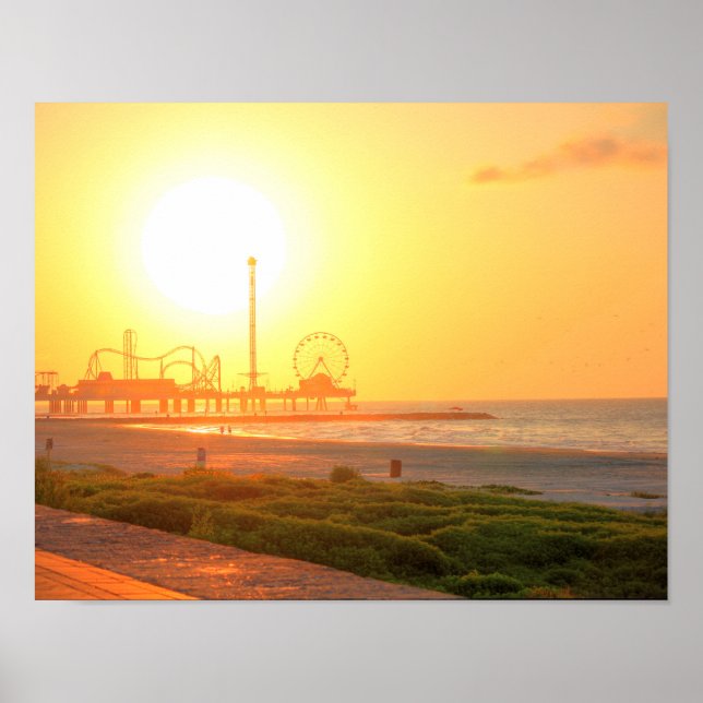 Galveston Sunrise Poster (Front)