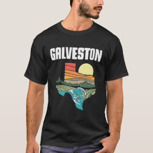 Galveston Texas Outdoors Vintage Nature Retro Grap T-Shirt