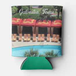 Galveston, Texas - San Luis Hotel Sundeck - Can Cooler