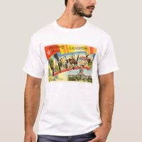 Galveston Texas TX Old Vintage Travel Souvenir