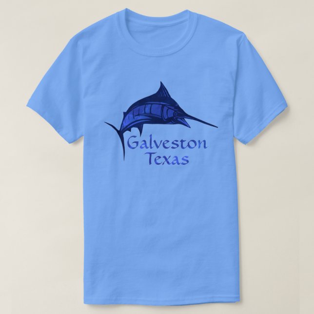 Galveston, TX Fishing t-shirt (Design Front)
