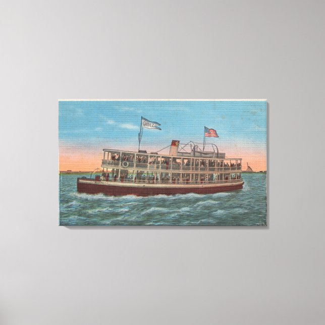 Galveston, TX - View of the Galvez Canvas Print (Front)