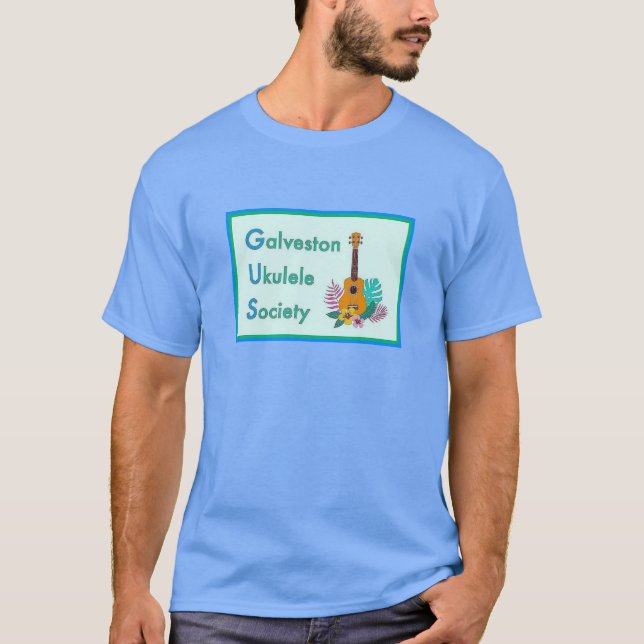 Galveston Ukulele Society GUS Standing Logo T-Shir T-Shirt (Front)