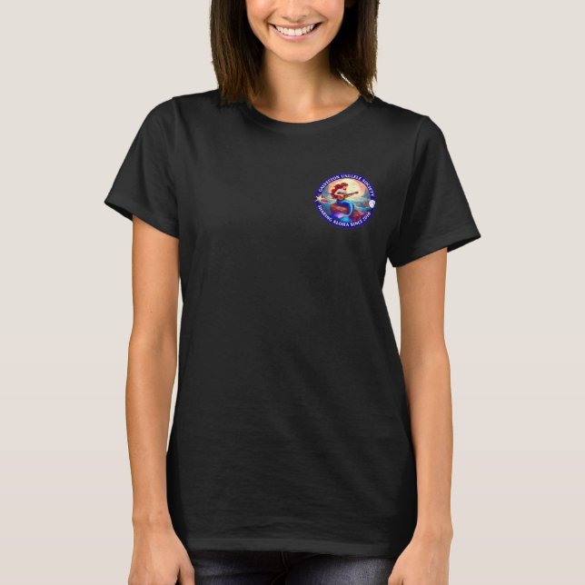 Galveston Ukulele Society GUS Women’s Mermaid SS T-Shirt (Front)
