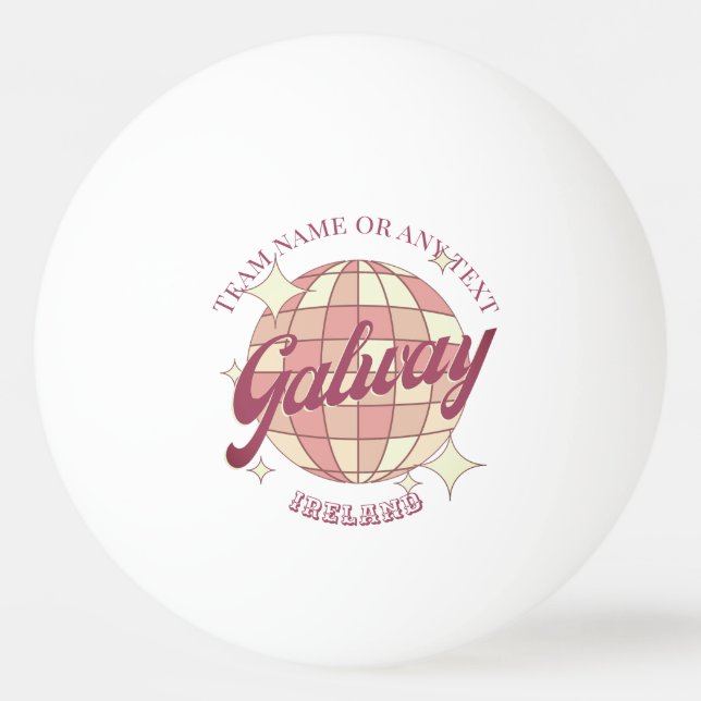 Galway Ireland City table tennis  Ping Pong Ball (Front)