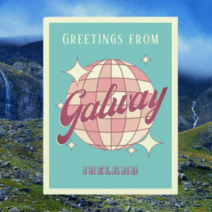 Galway Ireland Retro Vintage Postcard