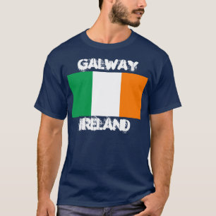 Galway, Ireland with Irish flag T-Shirt