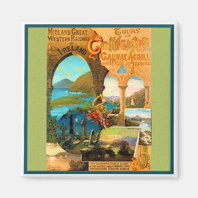 Galway Travel Poster Magnet (Front)