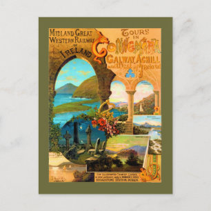 Galway Travel Poster Postcard